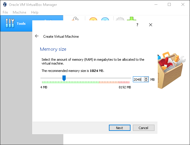 Choose 2048 MB Memory if you have enough to spare