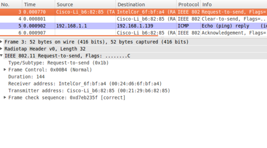 RTS/CTS and Network Analysis using Wireshark - csn